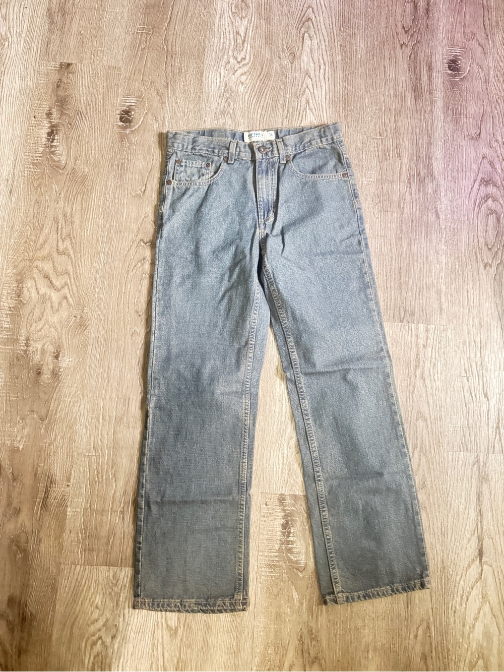 urban pipeline size 14 boys Relaxed Straight Leg Jeans in Light Blue
